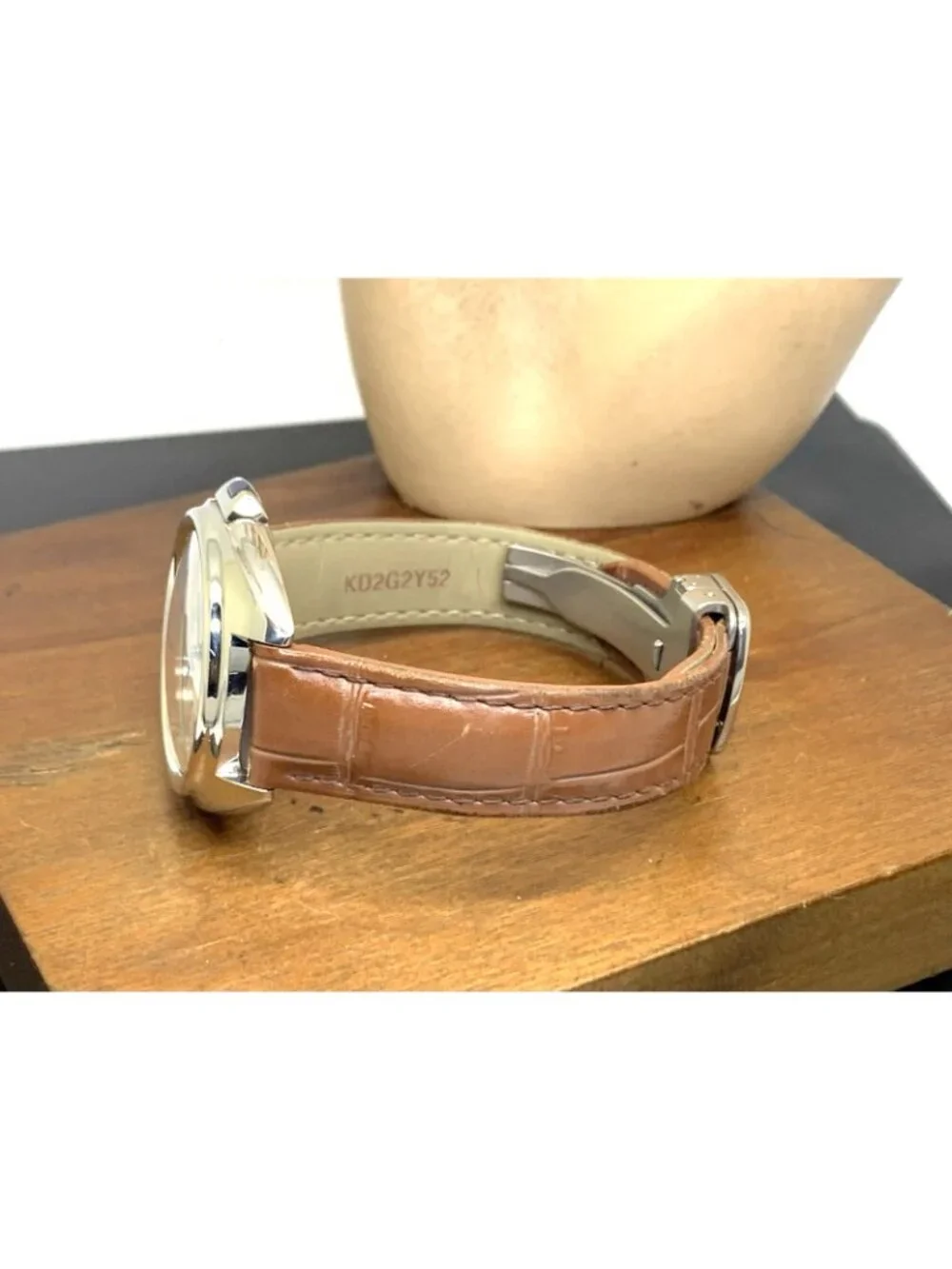 Cartier Cle WSCL0017 Womens Watch Swiss Automatic Silver Dial Brown Leather 35mm